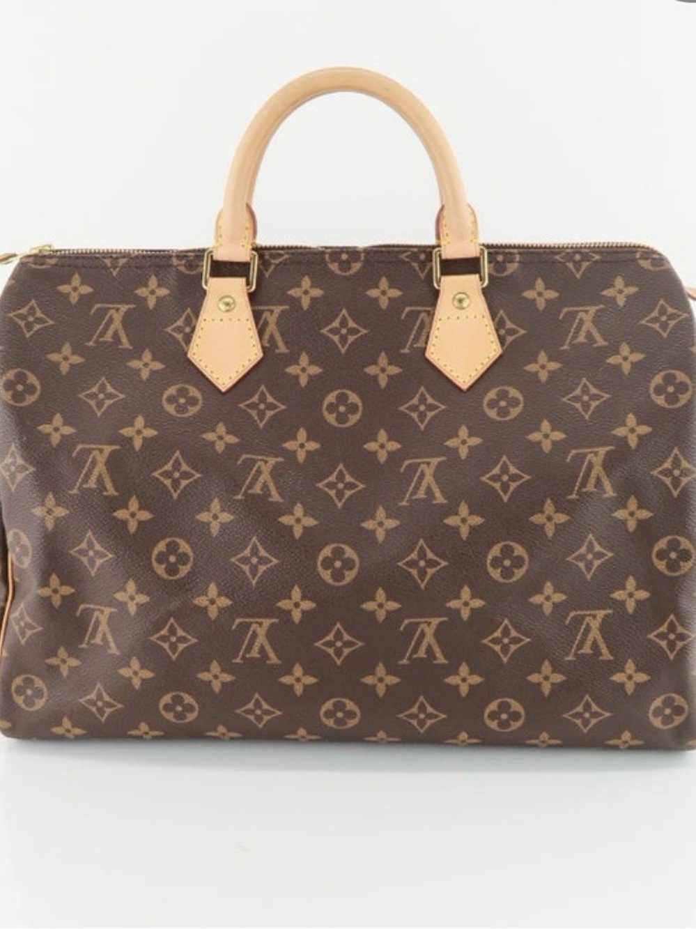Louis Vuitton Monogram Top-Handle Satchel in Brown & Tan